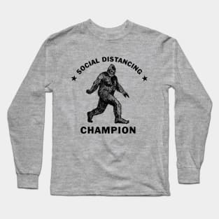 Bigfoot Social Distancing Champion (Light Colors) Long Sleeve T-Shirt